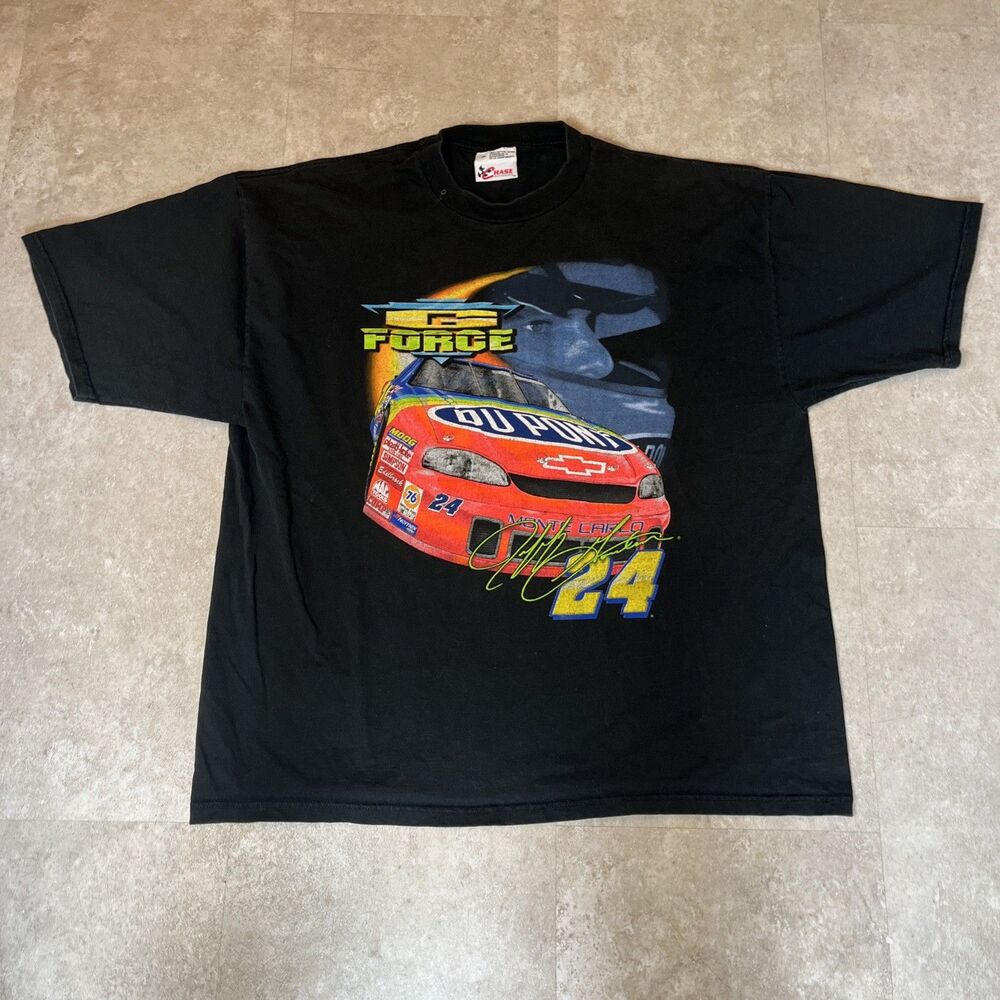 Vintage 1999 Jeff Gordon G Force Nascar T-shirt Mens XL Black Chase Authentics